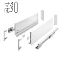 Szuflada GTV AXIS PRO push to open 550 mm wysoka H168 biały - PB-AXISPRO-P2O-KPL550C1