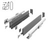 Szuflada GTV AXIS PRO push to open 350 mm niska H86 antracyt - PB-AXISPRO-P2O-KPL350A