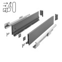 Szuflada GTV AXIS PRO push to open 550 mm średnia H120 antracyt - PB-AXISPRO-P2O-KPL550B