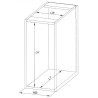 Kosz cargo dolny REJS Variant Multi 50 cm 1P cichy domyk efekt chrom