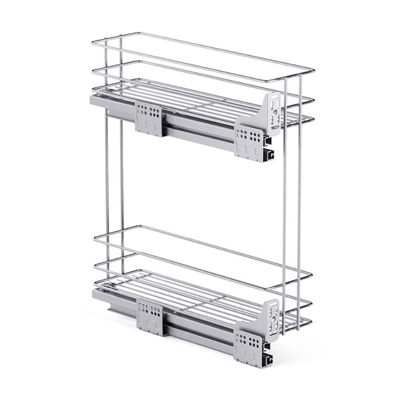 Kosz cargo boczny NOMET STANDARD PRO 150 mm lewy 2P srebrny - W-2333M-150L.P22