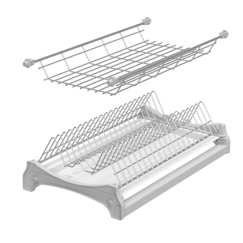 Ociekarka dwupoziomowa NOMET do szafki 80 cm srebrna - W-2507-800A.P22
