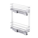 Kosz cargo boczny lewy NOMET STANDARD PRO 200 mm 2P srebrny - W-2333M-200L.P22