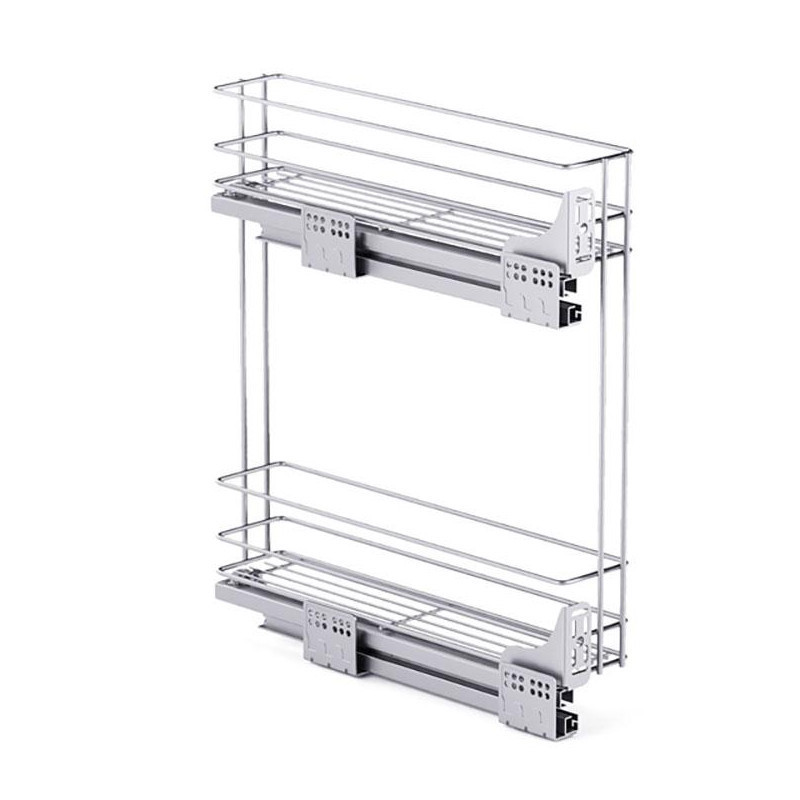 Kosz cargo boczny lewy NOMET STANDARD PRO 200 mm 2P srebrny - W-2333M-200L.P22