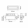 Gniazdo meblowe wpuszczane HOP BOX z USB stal drapana SCHUKO - HOPBOX-SD-3DE-UC-2-0