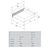Szuflada AvanTech YOU Hettich 450 mm wysoka H251 biała 30kg