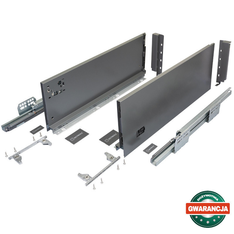 Szuflada SEVROLL V-BOX 16 400 mm wysoka H178 mm grafitowa 40kg