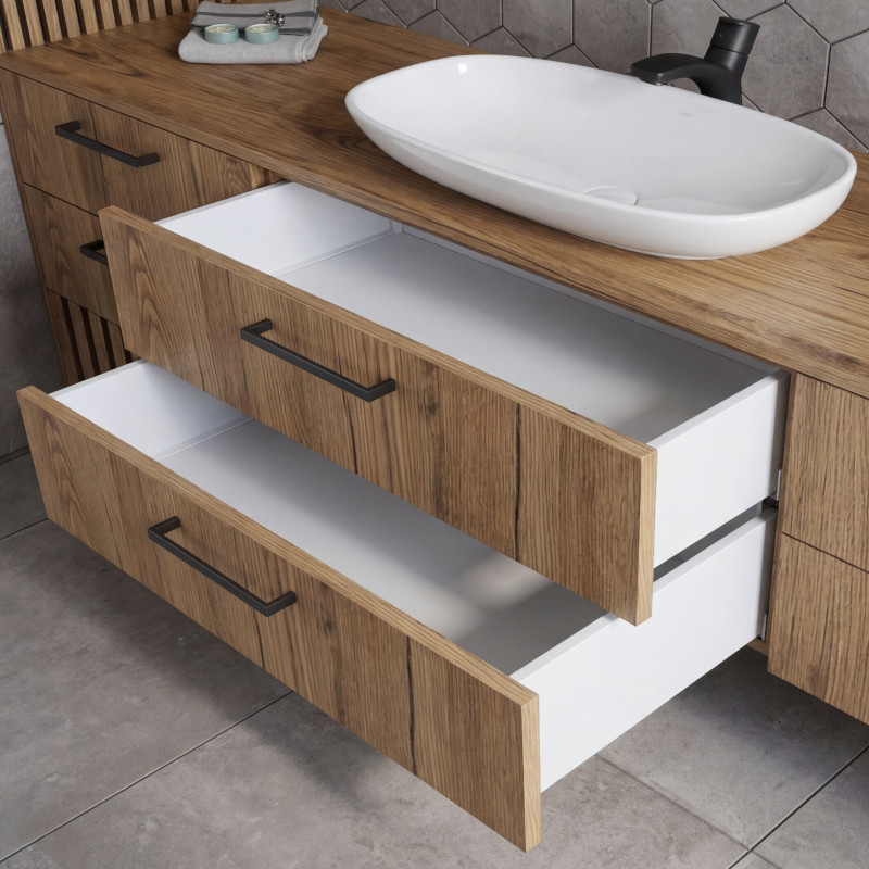 Szuflada V-BOX 18 3D Slim 250 mm niska H95 biała