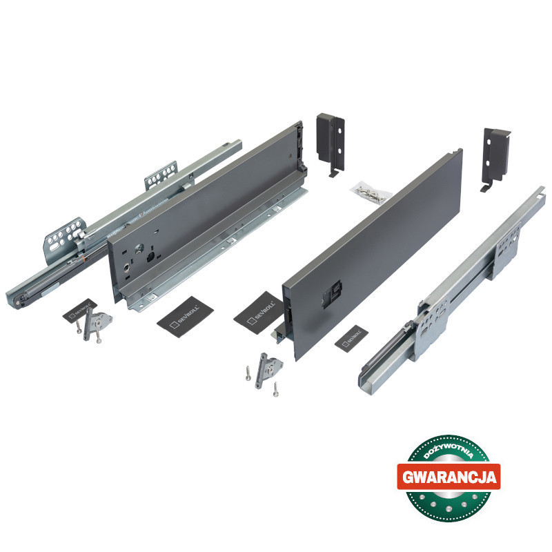 Szuflada V-BOX 18 3D Slim 250 mm niska H95 grafit - 223506-18