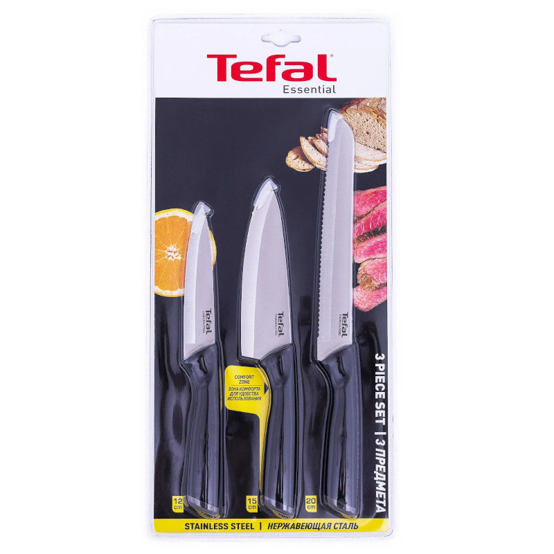 Zestaw 3 noży TEFAL ESSENTIAL