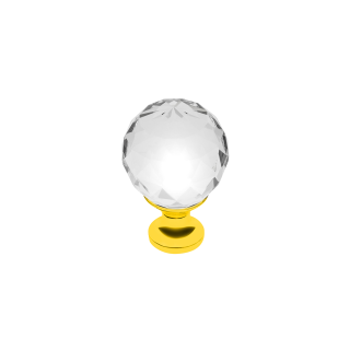 Gałka meblowa GTV Crystal Palace  30 mm złota podstawa