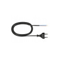Przewód sieciowy 230V z płaską wtyczką euro 2 x 0,75 mm2 czarny Przewód sieciowy 230V z płaską wtyczką euro 2 x 0,75 mm2 czarny