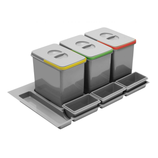 Pojemnik na śmieci multino 900 mm 3x15l antracyt