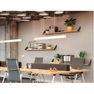 Podpórka półki GTV Flat 20x20 czarny mat