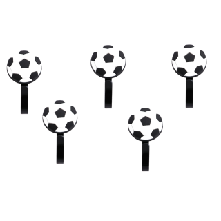 Wieszak meblowy dziecięcy GTV piłka biało czarna - 5 sztuk