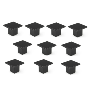 Gałka meblowa Nomet Kostka czarna  GM-315 P2 - 10 sztuk