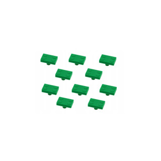 Uchwyt meblowy gumowy Block zielony - 10 sztuk