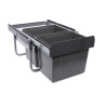 Segregator na śmieci 2x15l szer.50 antracyt