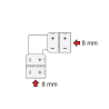 Mikrokonektor lewy do łączenia taśmy led 8mm
