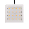 Oczko kwadratowe led 1,5W aluminium barwa zimna