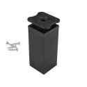 Noga meblowa Dn-027 40x40 h-100mm czarna szczotka wraz z wkrętami Noga meblowa Dn-027 40x40 h-100mm czarna szczotka wraz z wkrętami