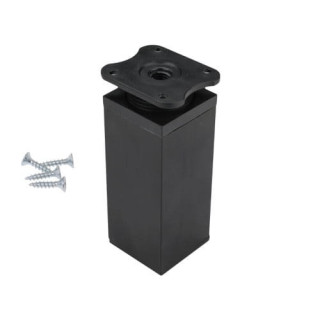 Noga meblowa Dn-027 40x40 h-100mm czarna szczotka wraz z wkrętami
