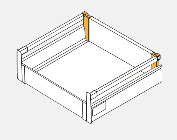 Mocowanie ścianki tylnej modern box wysoka biała PB-D-W2R0-01